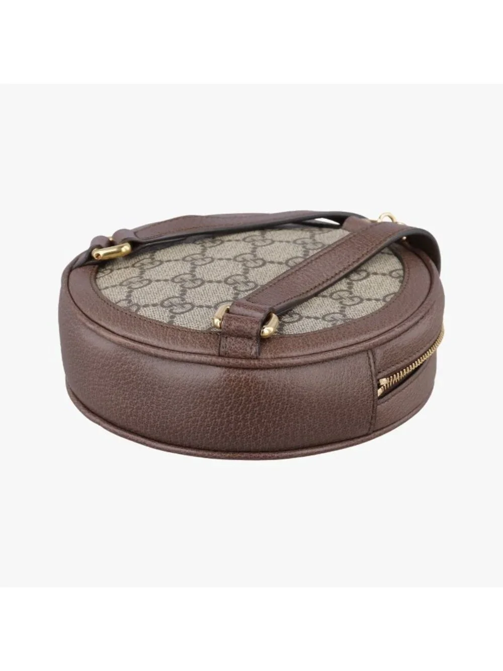 Gucci Ophidia Brown Beige Multi Canvas Leather Backpack